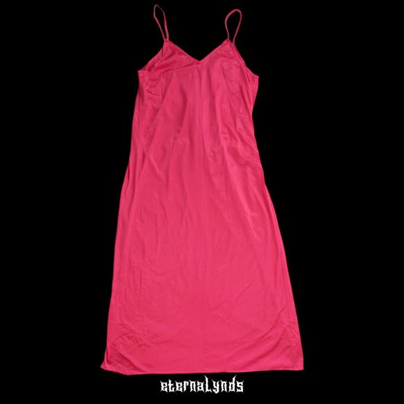 Vintage 60s Shannon Lee Slip Dress Petticoat Robe Women's M/L Pink Lace Sheer - Picture 5 of 11